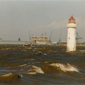 New Brighton Lighthouse and Fort Perch Rock